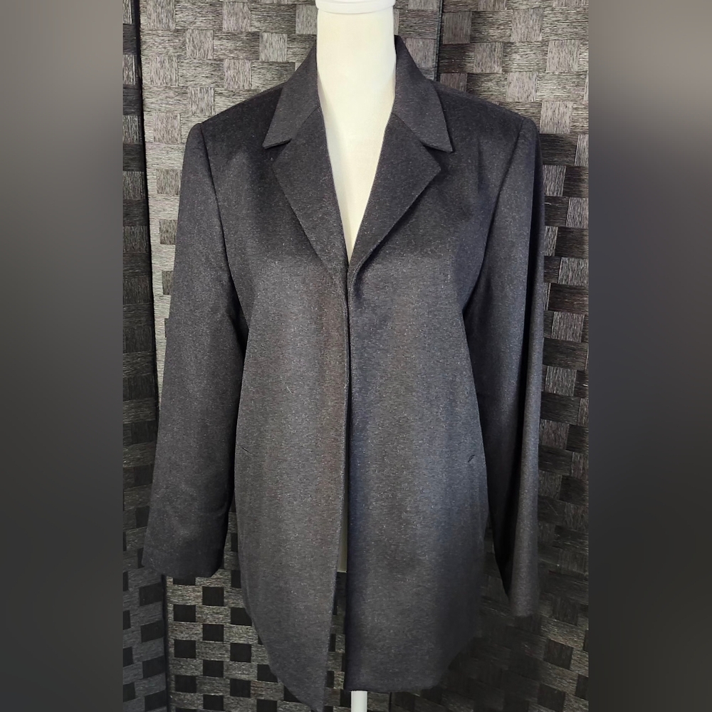 Valerie Stevens Elegant Black Women's Blazer Wool/Cashmere Blend